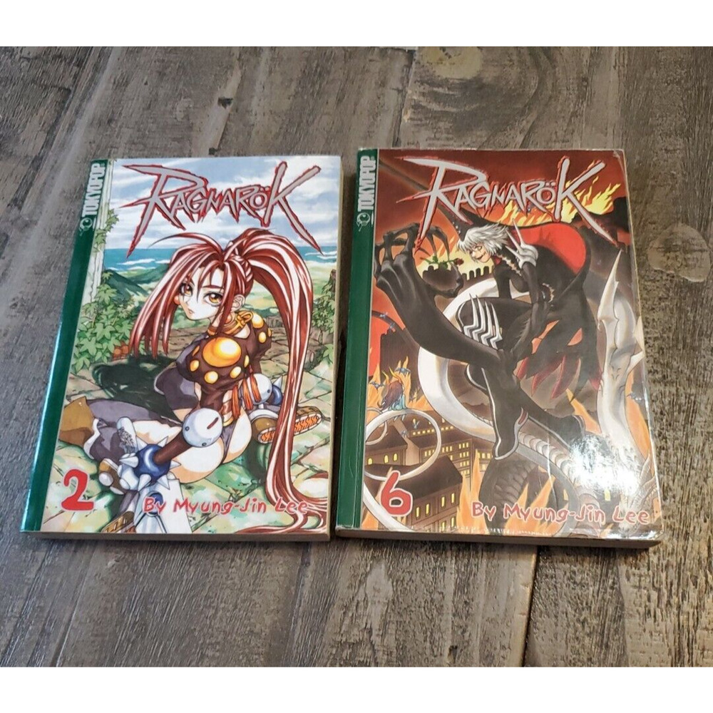 Ragnarok lot of 2 #2 and #6 Tokyopop Manga By Myong-Jin Lee Set Graphic Novels